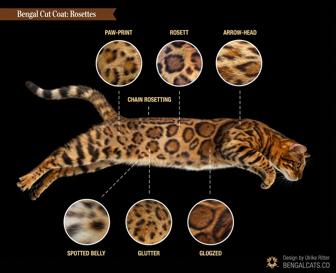 Détails des rosettes du Bengal